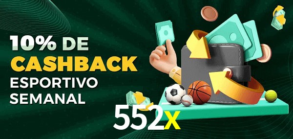 10% de bônus de cashback na 552x