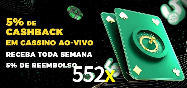 Promoções do cassino ao Vivo 552x